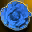 One Blue Rose Bud
